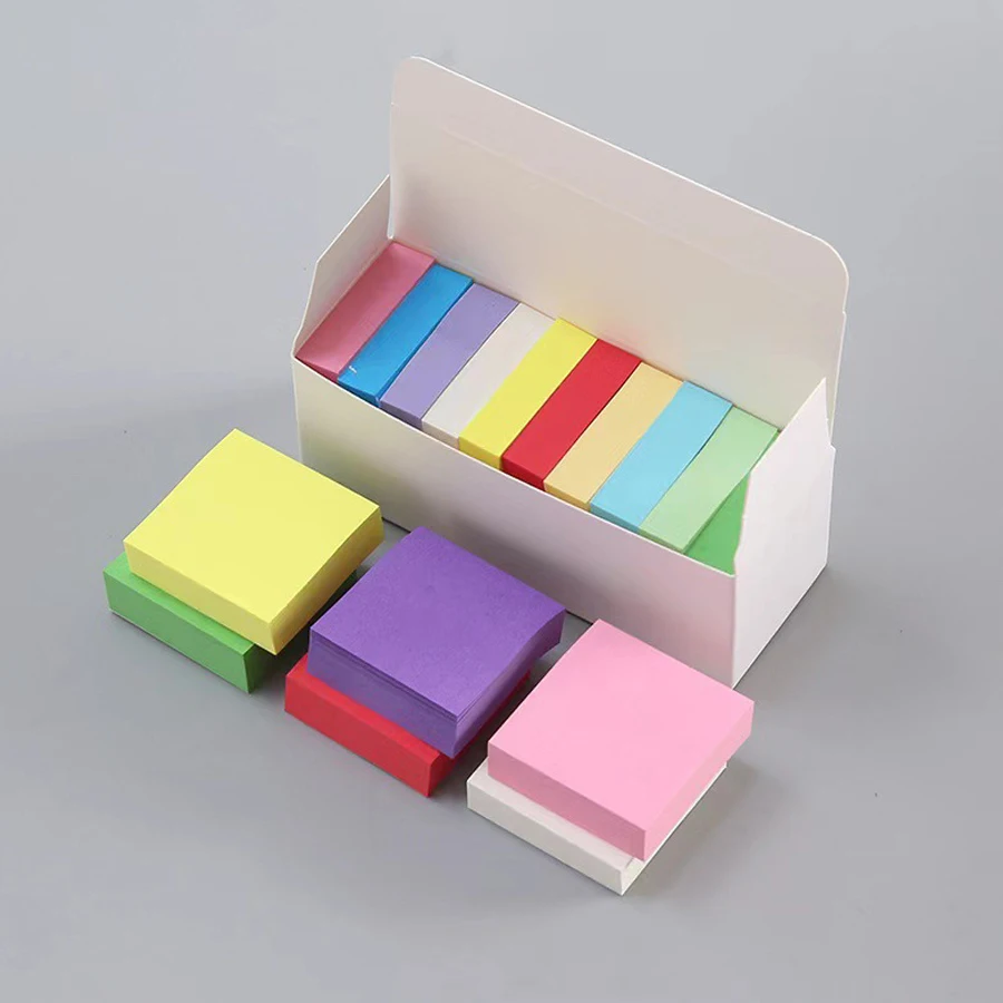 11 Pads Mini Multi-Color Sticky Notes - Assorted Bright Self-Adhesive Reminder Notes for Office, School, Study & Memo Marking