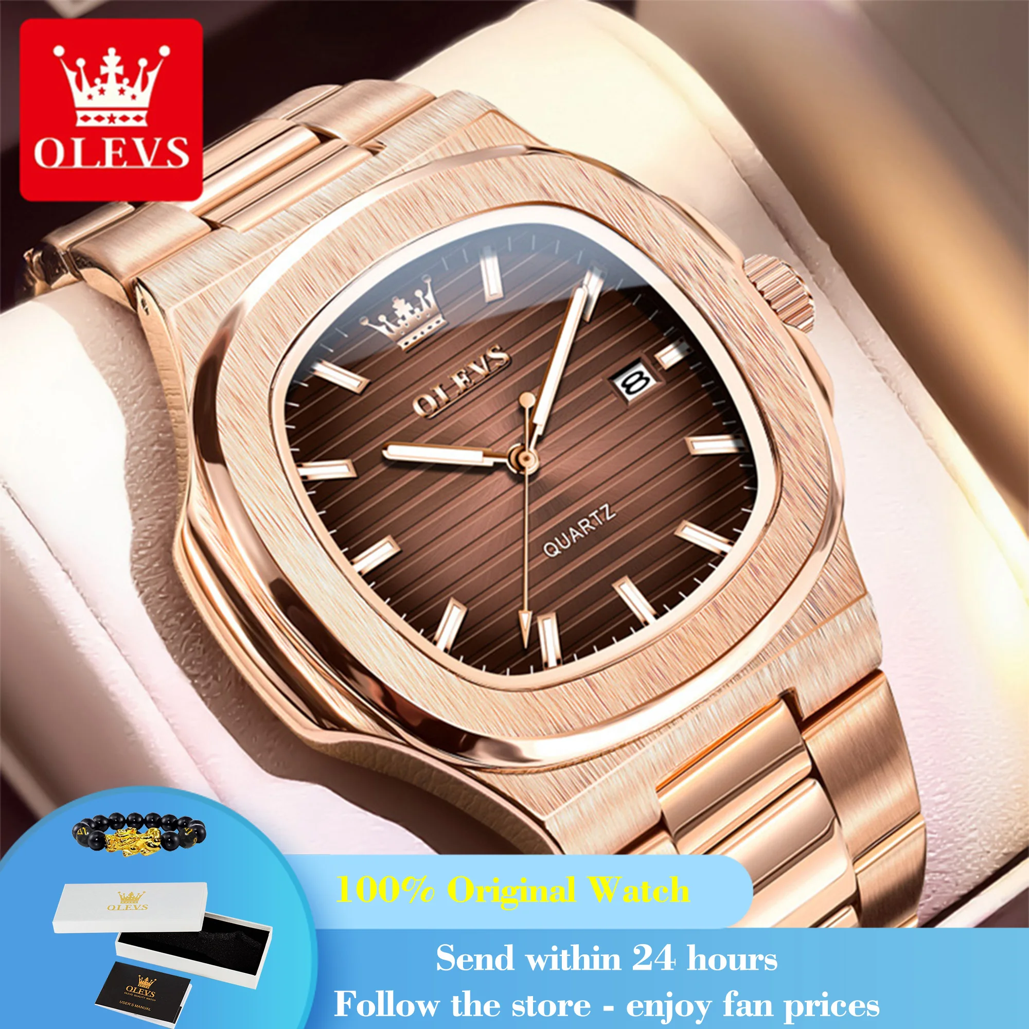 OLEVS 3696 Quartz Watch For Men Luxury Calendar Waterproof Business Men's Wristwatch Luminous Big Dial Fashion Simple Man Watch